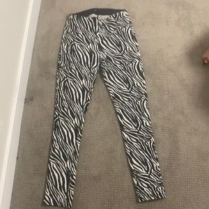 Zara zebra print trousers, w/a split on the bottom